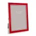 Silver Trim, Red Enamel Picture Frame 5 x 7 in