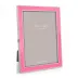 Silver Trim, Electric Pink Enamel Picture Frame 5 x 7 in