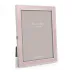 Silver Trim, Light Pink Enamel Picture Frame 5 x 7 in