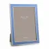 Silver Trim, Periwinkle Blue Enamel Picture Frame 5 x 7 in