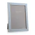 Silver Trim, Powder Blue Enamel Picture Frame 5 x 7 in