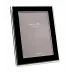 Silver & Black Wide Curved Enamel Picture Frame 4 x 6 in