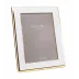 Gold & White Wide Curved Enamel Picture Frame 4 x 6 in
