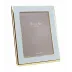 Gold & Powder Blue Wide Curved Enamel Picture Frame 4 x 6 in