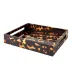 Lacquered Faux Tortoiseshell Serving Tray Medium