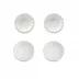 Bella Bianca Assorted Dipping Bowl Set of 4 5.5" W x 1.5" H