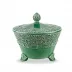 Renaissance Italian Green Footed Bowl with Lid