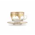 Vetro Gold Coffee Cup & Saucer cup: 3.25 H x 4"D, saucer: 6" D 12 oz
