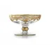 Vetro Gold Baroque Compote/Soap Dish 3" H x 5" D