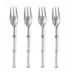 Tavola Set of 4 Appetizer Forks with Pouch 6" L