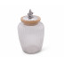 Fleur De Lis Glass Canister Large