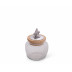 Fleur De Lis Glass Canister Small