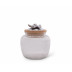Olive Glass Canister Small