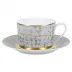 Tweed Grey & Gold Tea Cup