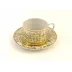 Tweed White & Gold Tea Saucer