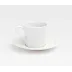 Ariana White Cup And Saucer, Pack of 4