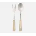 Colson Champagne/Polished Silver 2-Piece Serving Set Spoon, Fork Acrylic/Stainless Steel