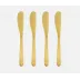 Zora Polished Gold Spreaders, Set of 4