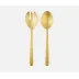 Zora Polished Gold Serving Set, 2-Piece Set: Serving Spoon, Serving Fork