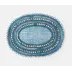 Carmine Deep Blue Oval Placemat Abaca, Pack of 4