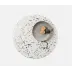 Miriam White/Silver Speckle Round Placemat Hair-On-Hide, Pack of 2