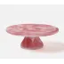 Hugo Pink Swirled Cake Stand Resin Large