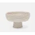 Londyn Whitewashed, Footed Serving Bowl, Rattan, Large
