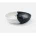 Maxton Black/White, Chip and Dip Bowl, Resin