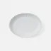 Nathalie Matte White, Scallop Design, Oval Serving Platter, Small, Pack of 2