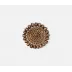 Bondi Natural Cowrie Shell/Brown Pandan Leaf Round Coasters, Set of 4