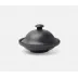Marcus Black Glaze Cloche Serving Platter Stoneware Small, Pack of 2