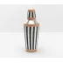 Hamilton Striped Canvas W/Leather Trim Cocktail Shaker