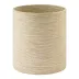 Grasscloth Latte Round Waste Basket