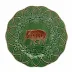 Hunting Green/Brown Snack Plate 24 Boar (Special Order) 9.4 in