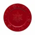 Snowflakes Red Fruit Plate 22