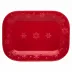 Snowflakes Red Platter 41