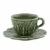Cabbage Green/Natural Espresso Cup & Saucer