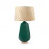 Aurora Emerald Green Lamp with Shade 17-inch Papyrus with Nickel