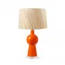 Astrid Carnelian Orange Lamp with Shade 17-inch Papyrus, with Nickel