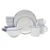 Tinware 16-Pc Set White w/ Blue Rim