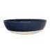 Shell Bisque Indigo Round Serving Bowl