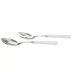 Helios White Salad Serving Set