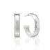 Cleopatra Silver Classic Hoop Earrings Medium