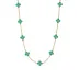 Berry Clover Turquoise Double Sided Necklace 16"+2"