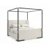 Shelter Me Canopy Bed Almost Black, Brushed Stainless - King