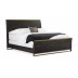 Remix Wood Bed King Bed Cerused Oak, Bronze Gold Metal