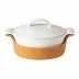 Ensemble White Gift Oval Covered Casserole W/ Cork Tray 11.75'' x 8.25'' H6.25'' | 65 Oz.