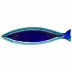 Dori Atlantic Blue Cavala (Mackerel) 17'' x 4.75'' H1.5''