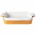 Ensemble White Gift Rectangular Baker W/ Cork Tray 16'' x 10.25'' H3.5''