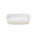 Fattoria White Rectangular Baker 10.75'' x 7'' H2.5''